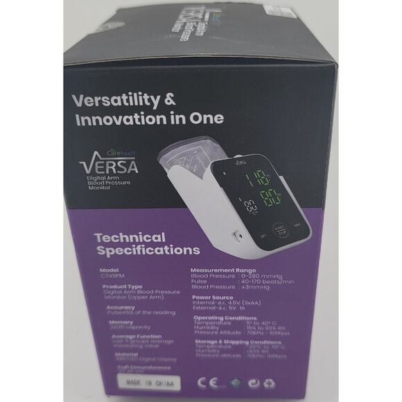 Care Touch VERSA Digital Arm Blood Pressure Monitor - NEW SEALED - Picture 8 of 9